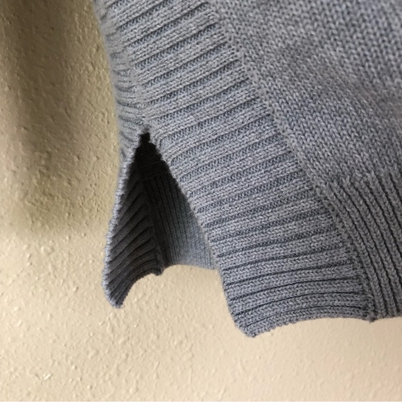 Tahari Gray Mock Neck Cotton Blend Sweater Modern Size S - Picture 4 of 10